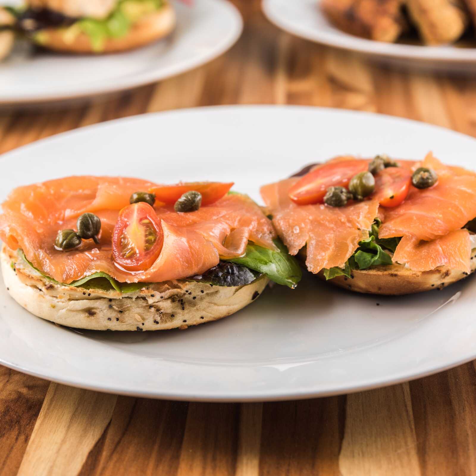 Bagel Salmon Ahumado Abierto
