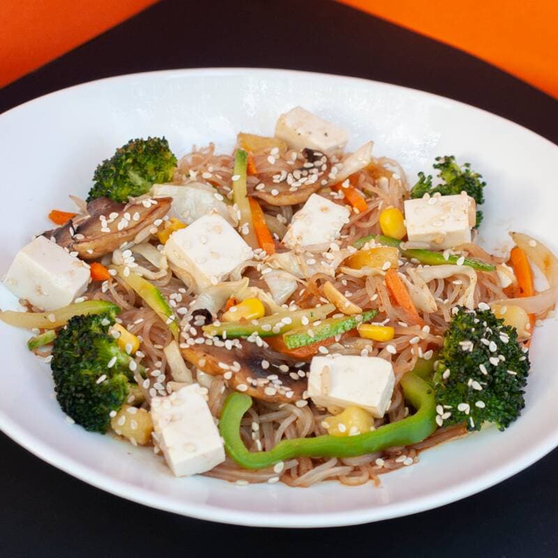 Wok Fideo Chino con Tofu