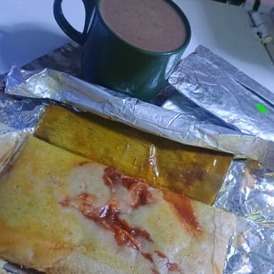 Tamal Oaxaqueño con Atole