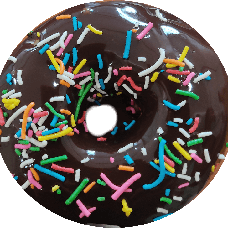 Dona Glaseado de Chocolate con Granillo de Colores