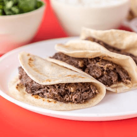 Taco de Barbacoa (Tortilla de Harina)