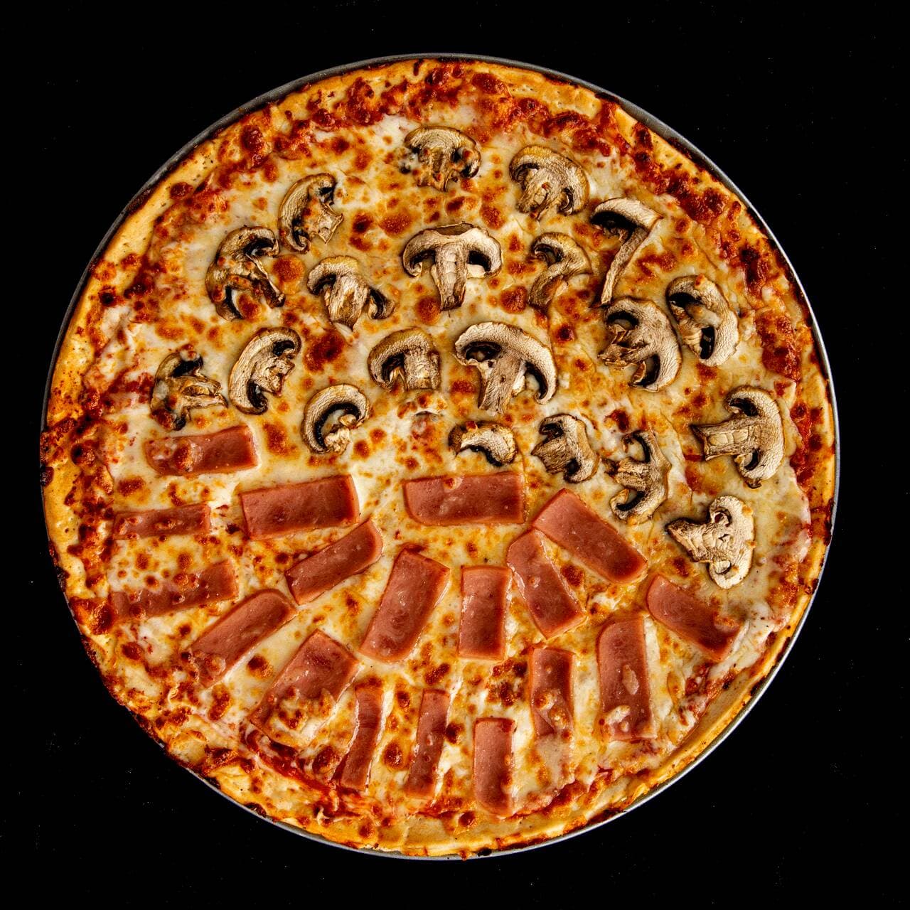 Pizza Grande Mitad Y Mitad.
