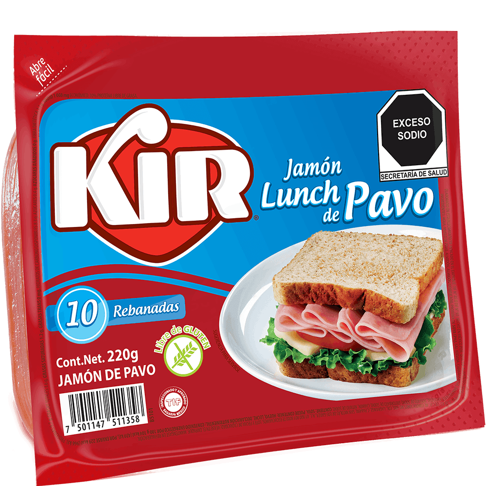 Jamon Lunch de Pavo 220gr Kir