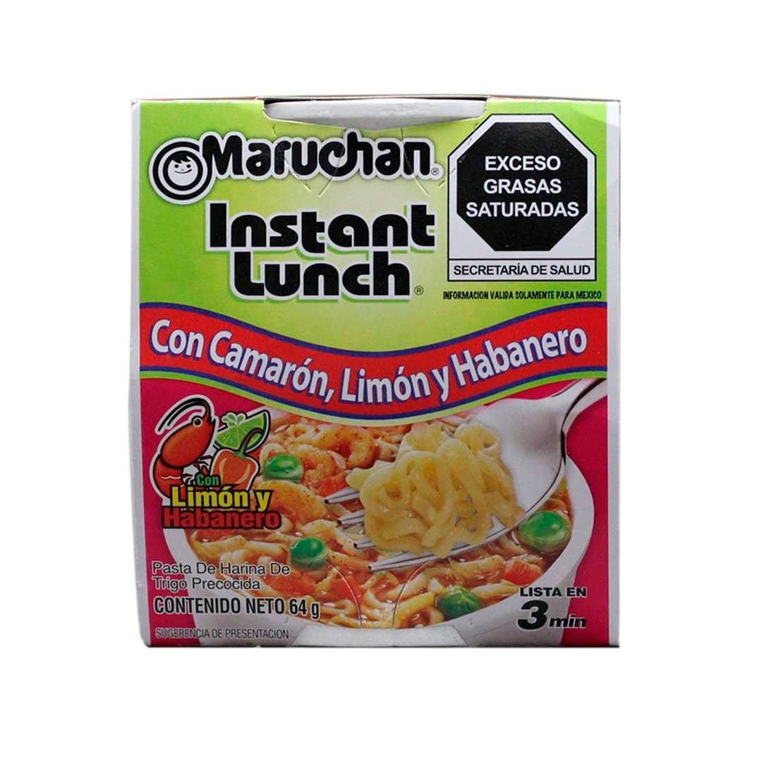 Maruchan con camarón, limón y habanero