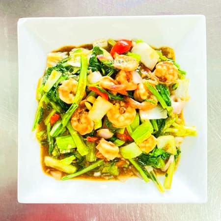 Langostinos con Verduras