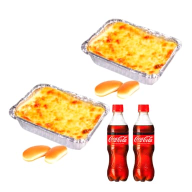 🥇PROMO: 2 Lasañas Personales + 2 Coca-Cola 400ml