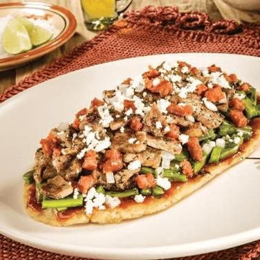 Huarache Bistec Ranchero + Papas fritas