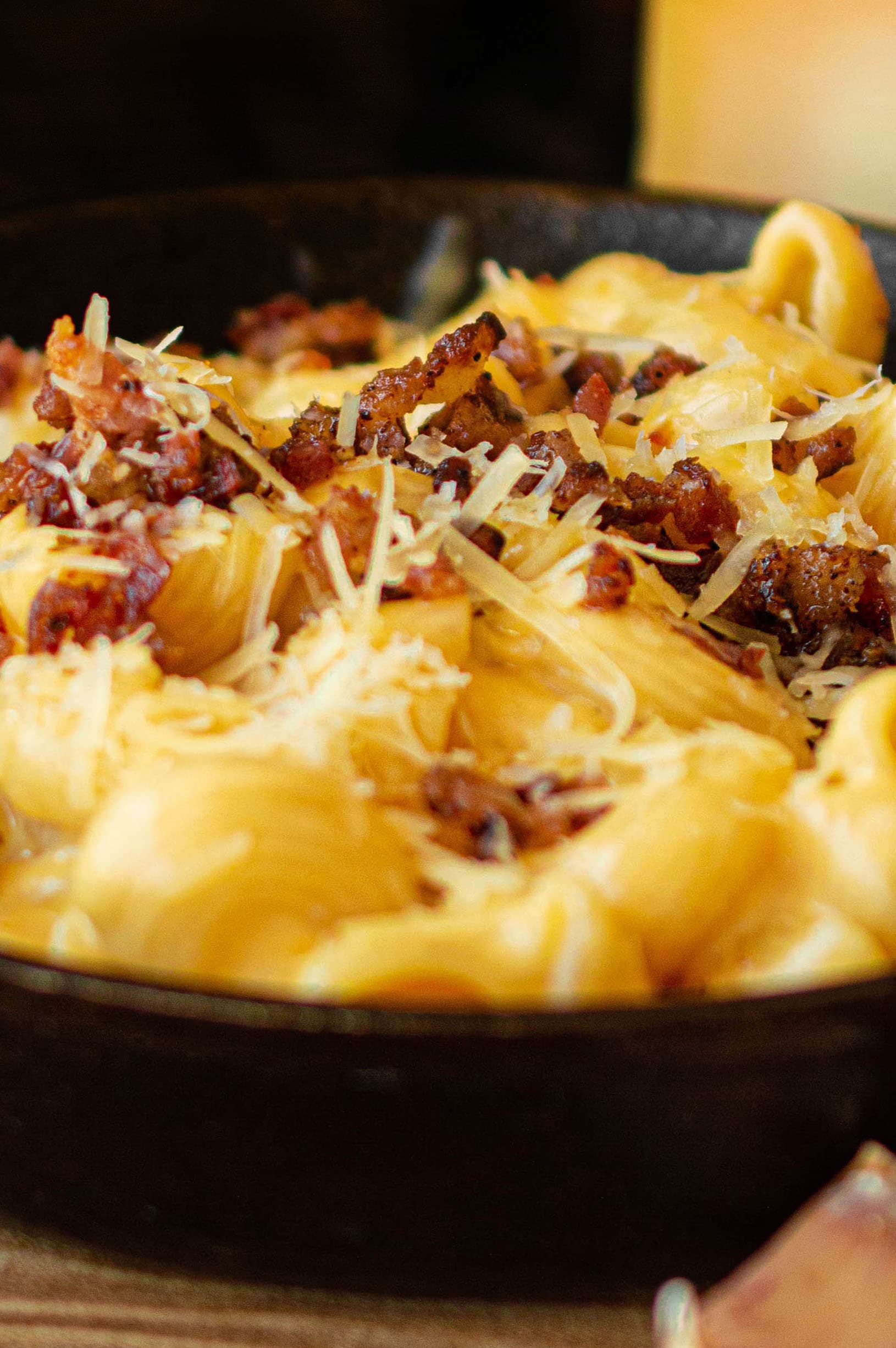Truffled bacon mac n' cheese
