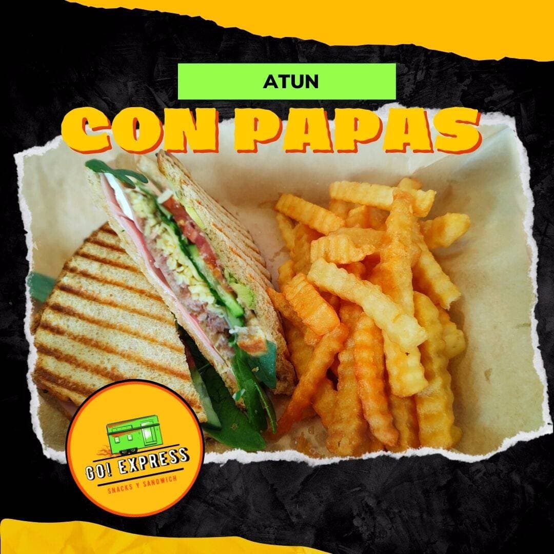 Sandwich de Atun con Papas Fritas
