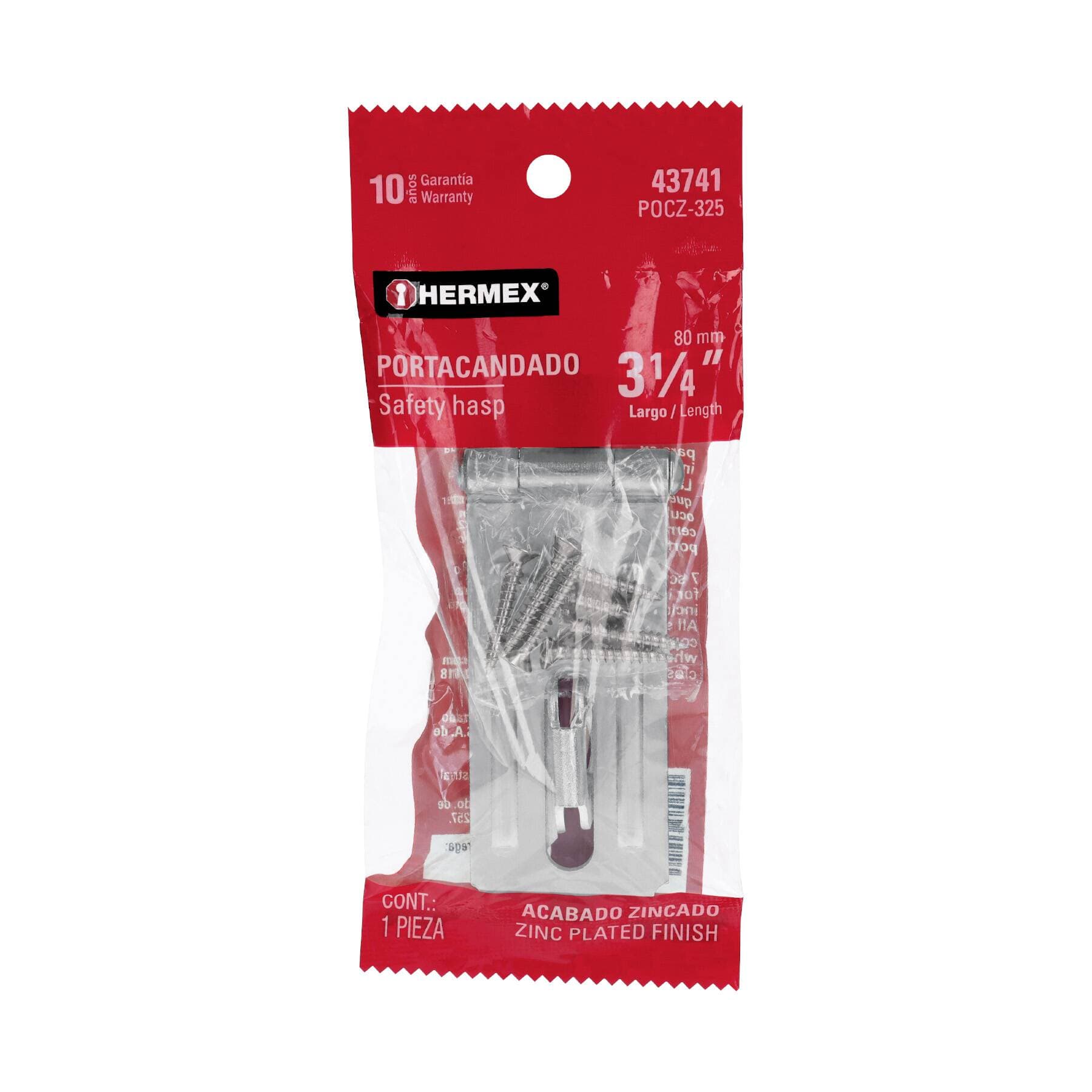 PORTA CANDADO ZINCADO POCZ-325 43741 HERMEX