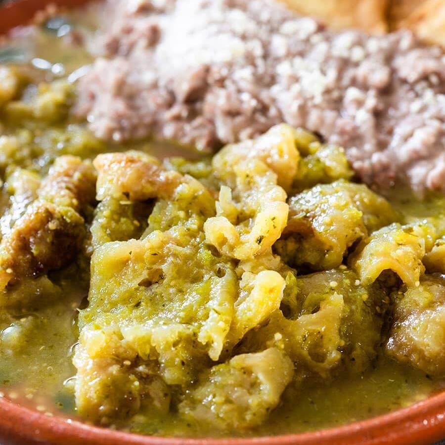 Chicharron en salsa verde