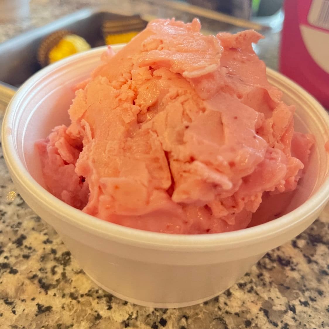 Helado de Fresa para Waffle