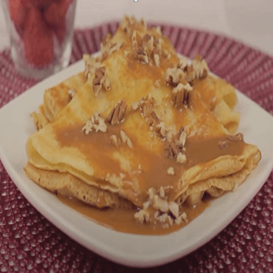 Crepa de Philadelphia, Cajeta y Nuez