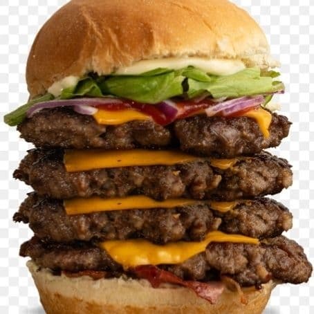 Hamburguesa Clásica Cuádruple
