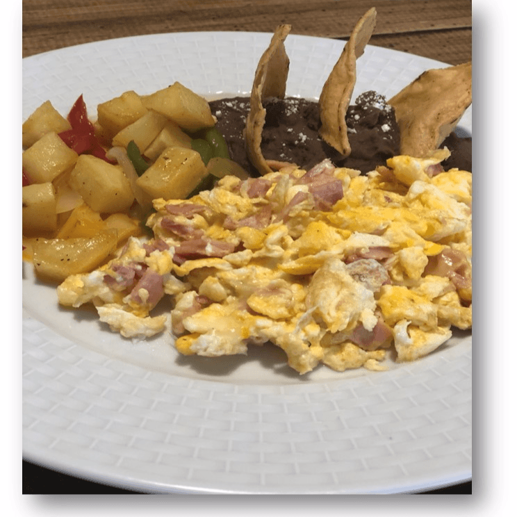 Desayuno Americano Huevos con Jamón