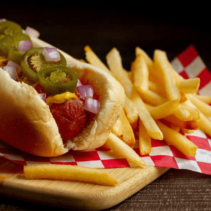Hot Dog y Papas a la Francesa