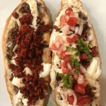 Molletes con Pierna