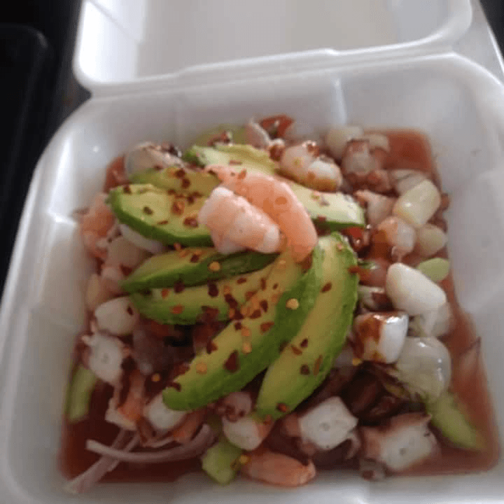Litro de ceviche combinado (pescado y camaron))