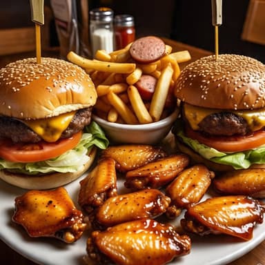 3 Burger Sencillas+ 12 Alitas+ Orden de Salchiapas