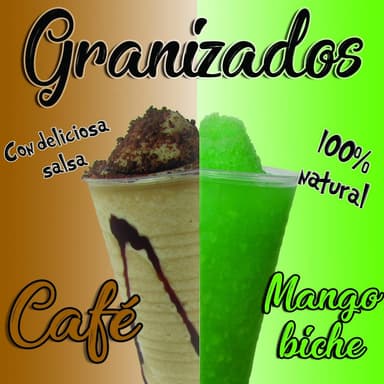 Granizado cafe o mango biche 14 oz