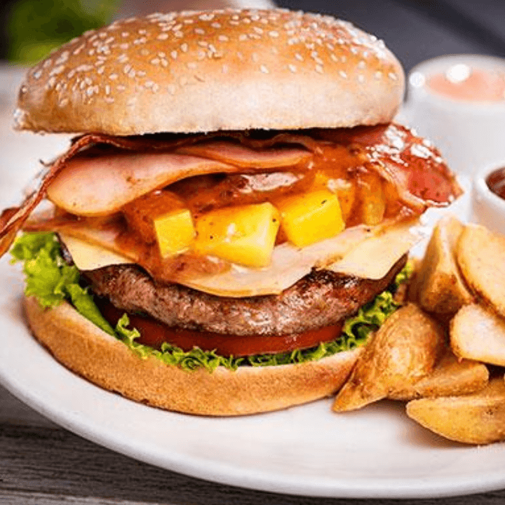 Hamburguesa Guaro Hawaiana