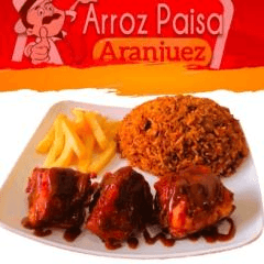 Arroz Paisa + 3 Costilla BBQ + Papas Francesas