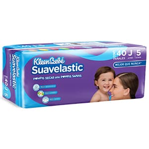 PAÑAL KBB SUAVELASTIC JUMBO 40 PZA