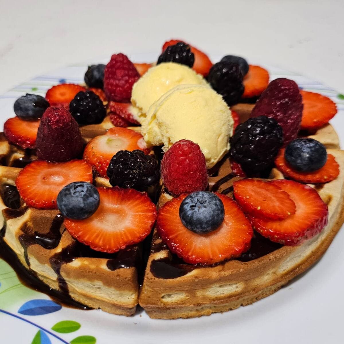 Waffle de Frutos Rojos