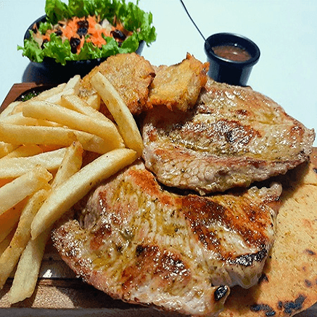 Filet de lomo de cerdo en salsa bbq