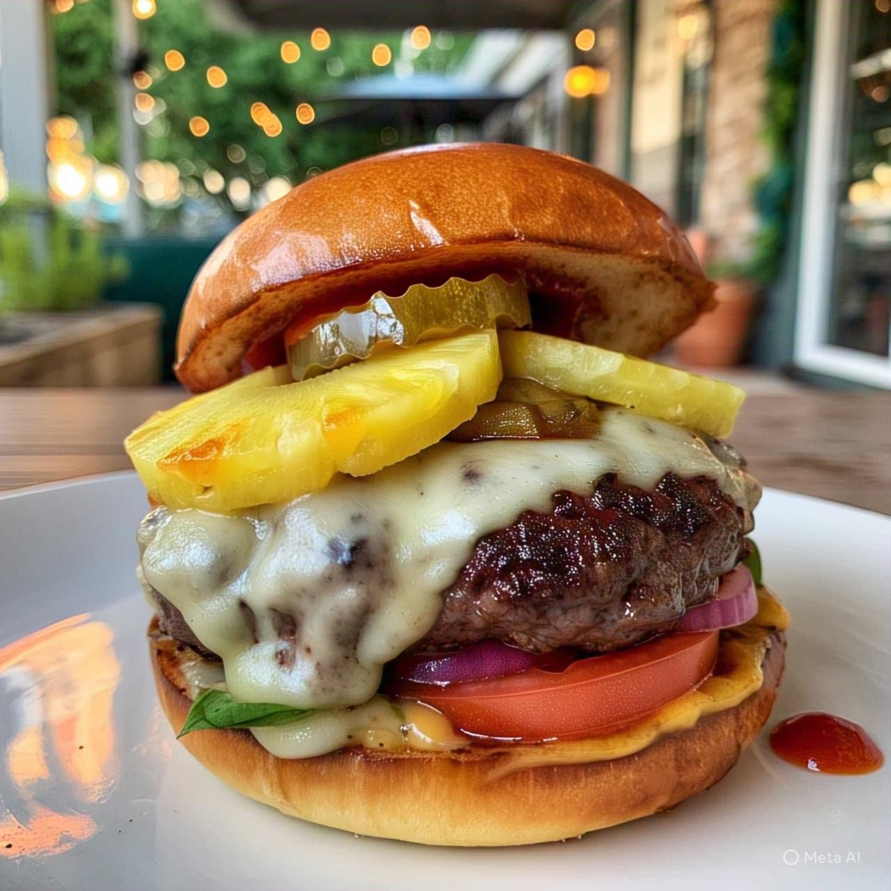 Hamburguesa hawaiana