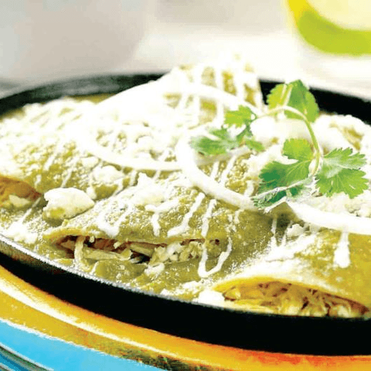 Enchiladas Verdes con Pollo