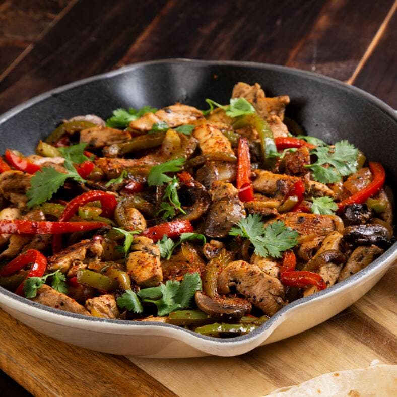 Fajitas de Pollo con chuleta