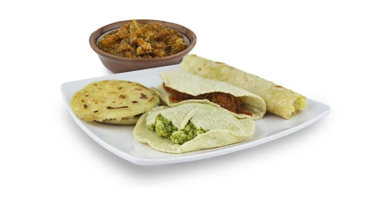 Tacos de maíz chicharron