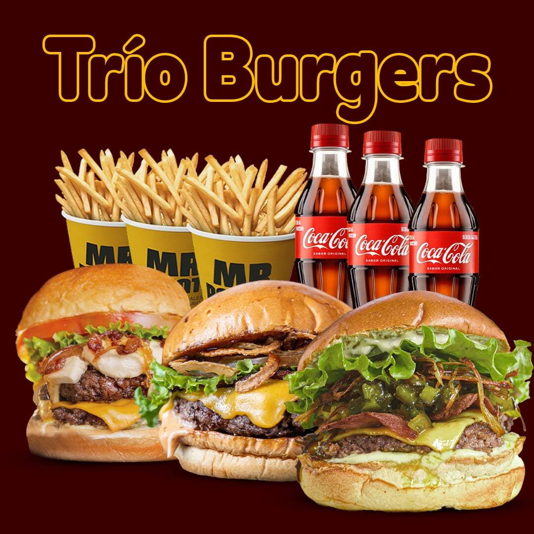TRIO Burger + Papas + Gaseosa