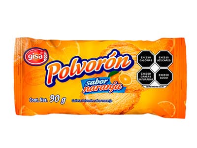 GALLETAS GISA POLVORON SABOR NARANJA 90G