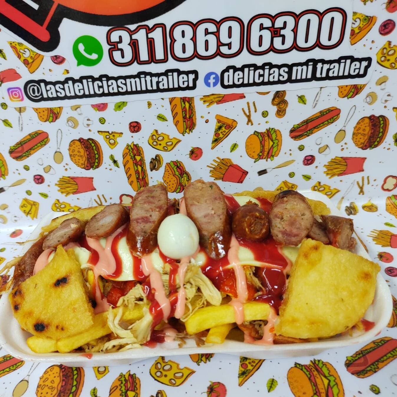 Salchipapa mixta