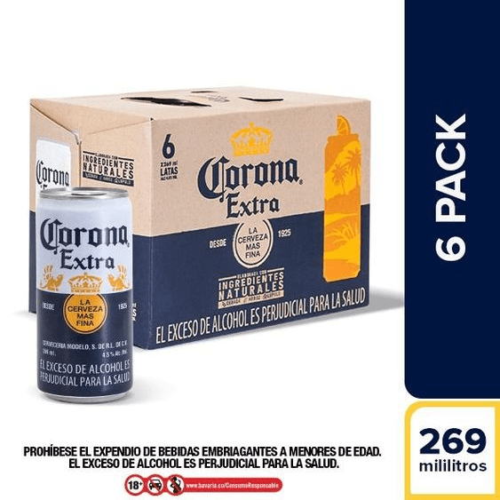 Six Pack Cerveza Corona Lata