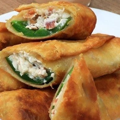 Rollitos de jalapeños con philadelphia