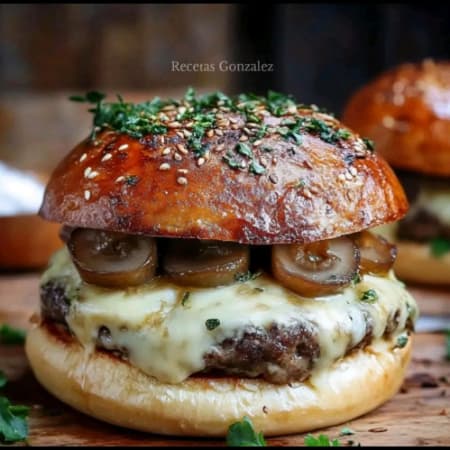 HAMBURGUESA DE CHAMPIÑONES