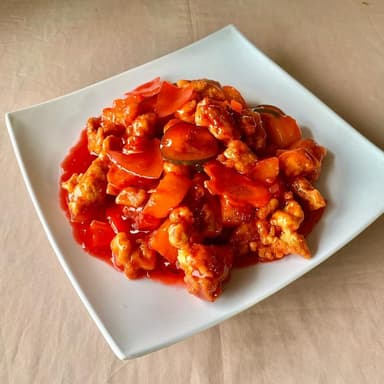 Carne de Cerdo en Salsa Agridulce y Piña
