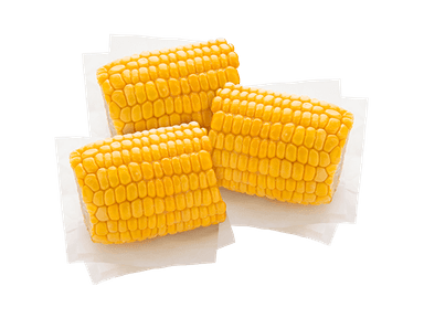 Trozos de mazorca dulce