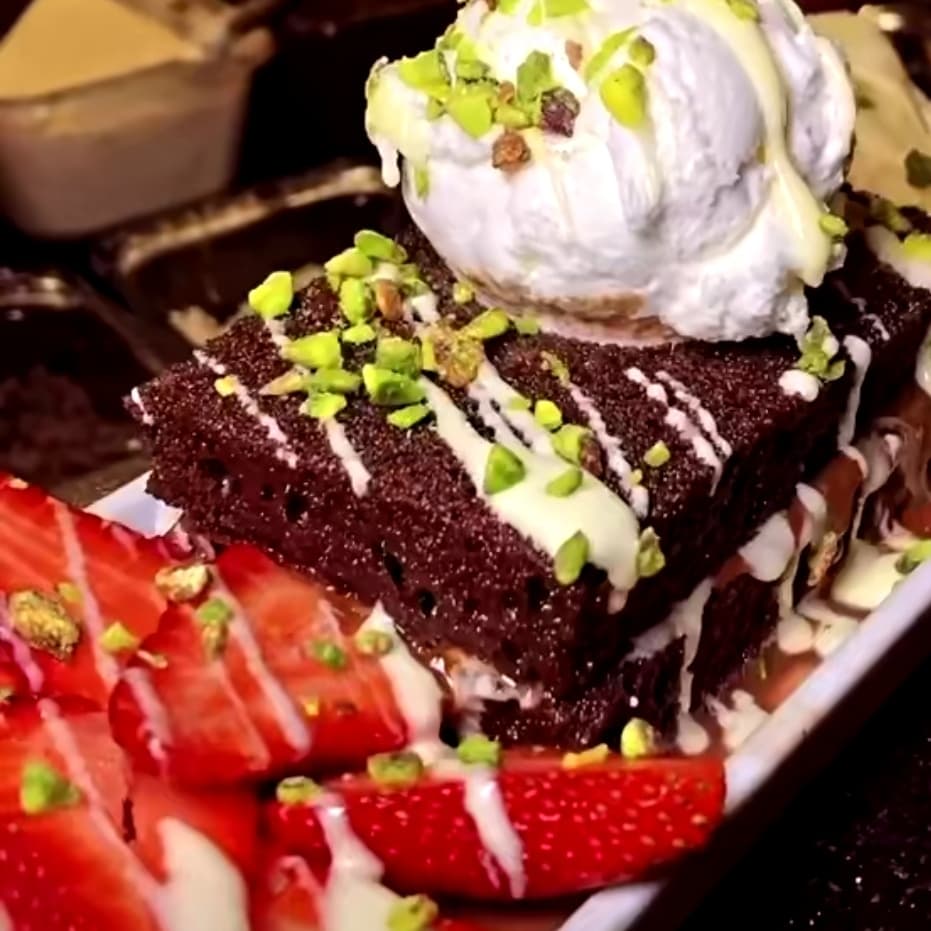 Brownie con Helado