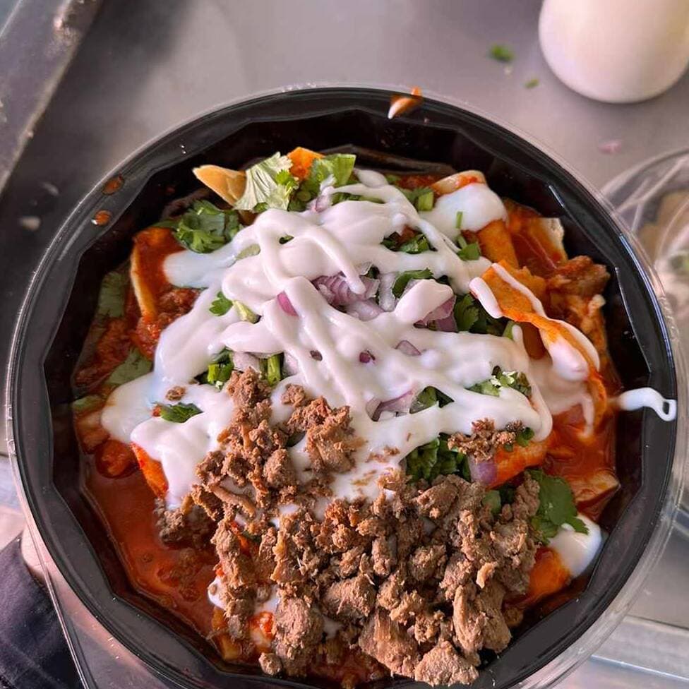 chilaquiles de bistec.