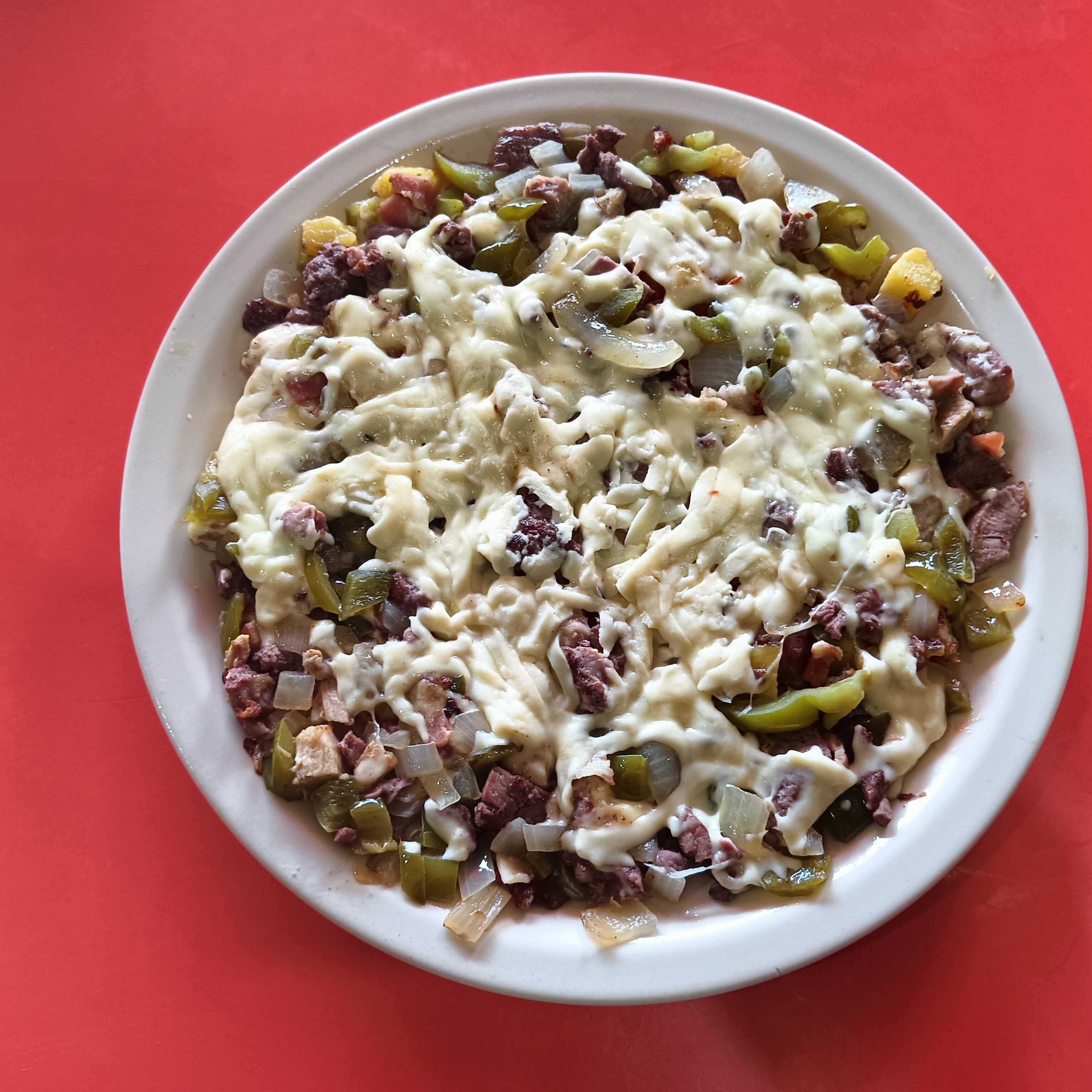 Alambre con Queso y Pollo