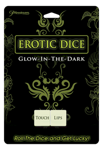 EROTIC DICE GLOW-IN-THE-DARK