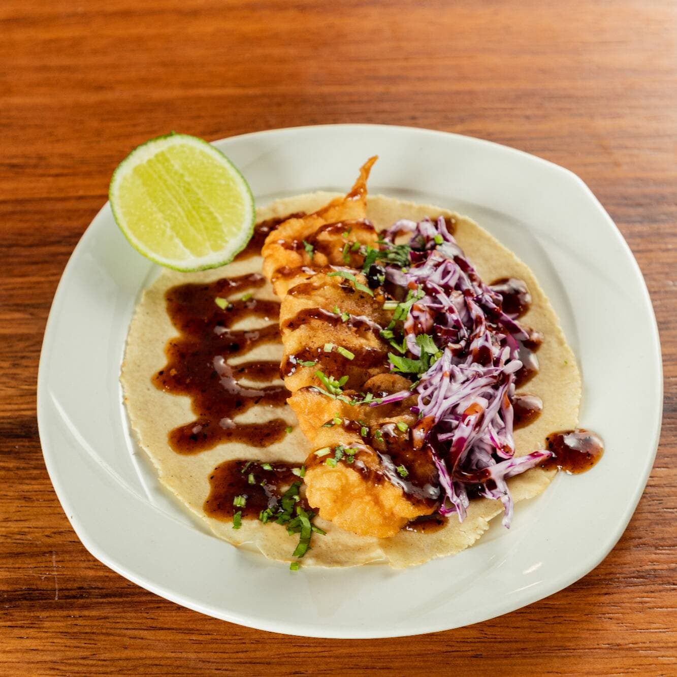 Taco de camarón