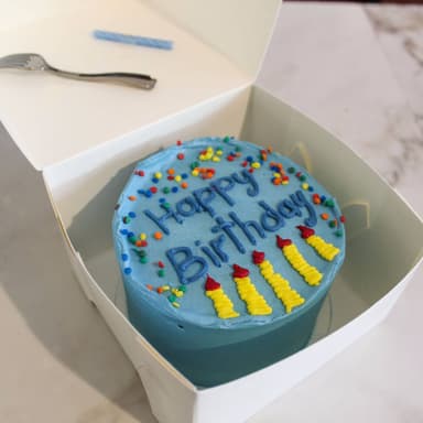 Pastelito Individual HBD Azul