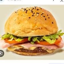 Hamburguesa con Jamon y Queso