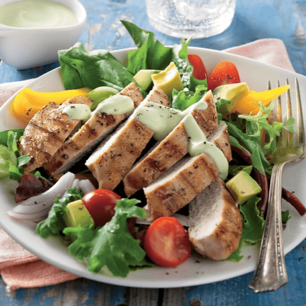 ENSALADA DE POLLO A LA PLANCHA