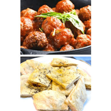 Albondigas al Jugo de Tomate y Mini Pan Pizza!!!